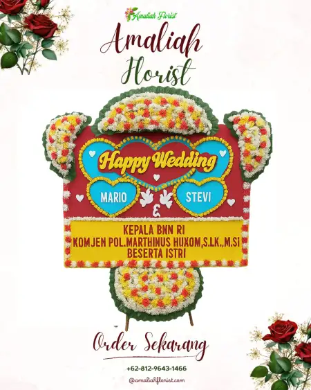 Papan Bunga Pernikahan Candiareng